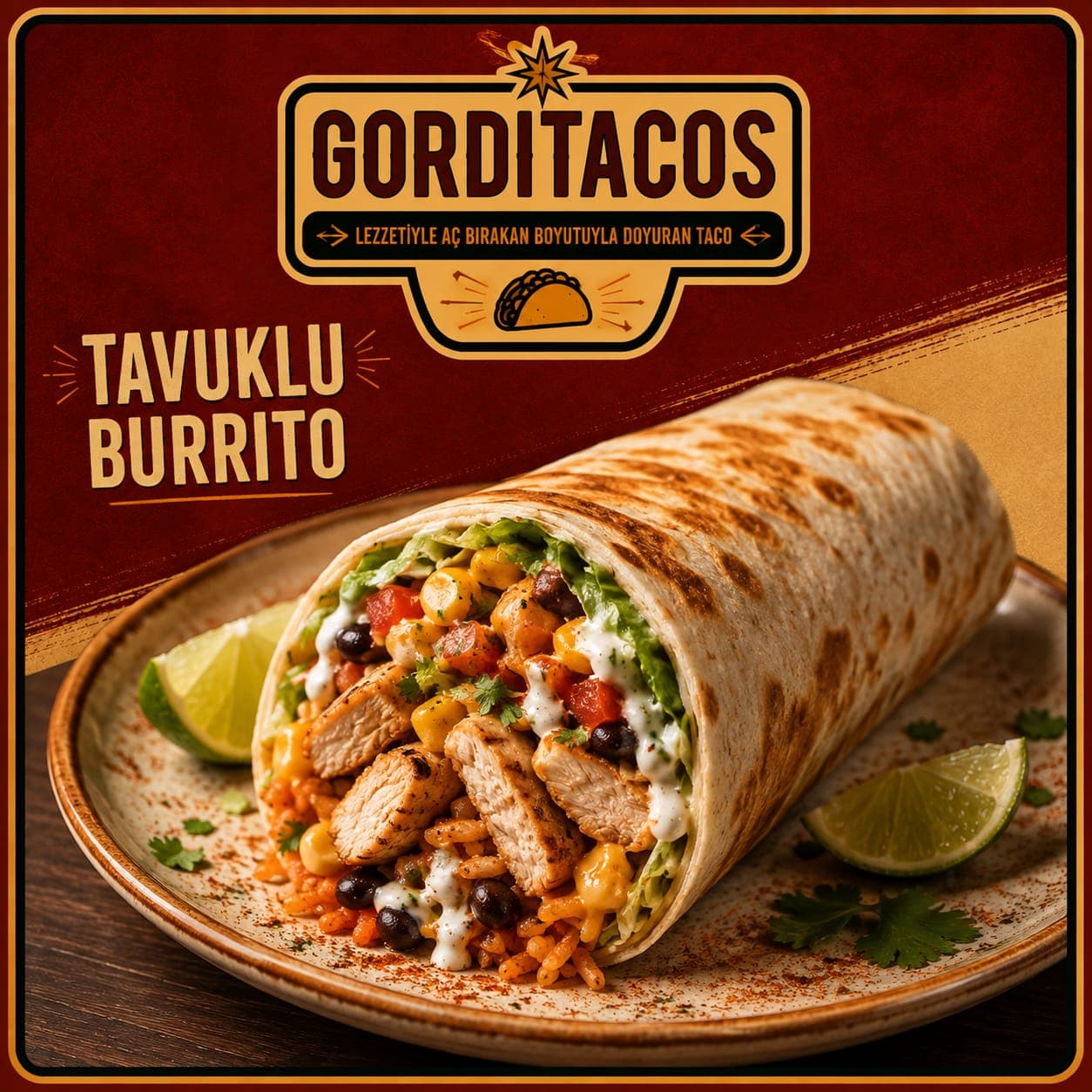 Tavuklu Burrito